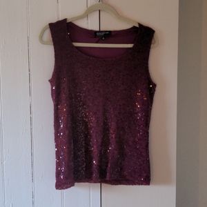 Maroon Shimmer sleeveless Blouse Shell